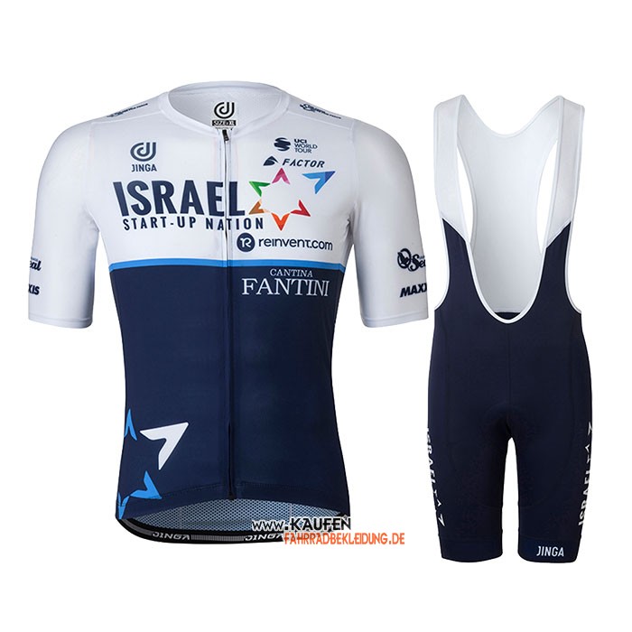 Israel Cycling Academy Kurzarmtrikot 2021 und Kurze Tragerhose Academy Blau Wei